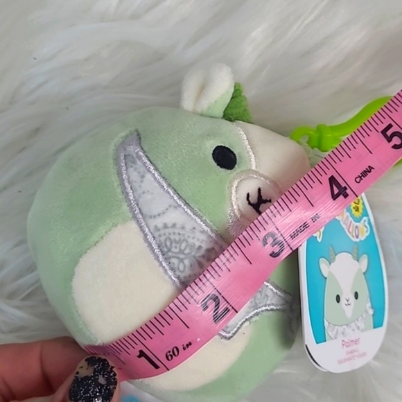 🆕️NWT Squishmallows Official Palmer Green Goat Clip On Collectible Mini Plush - Picture 13 of 13